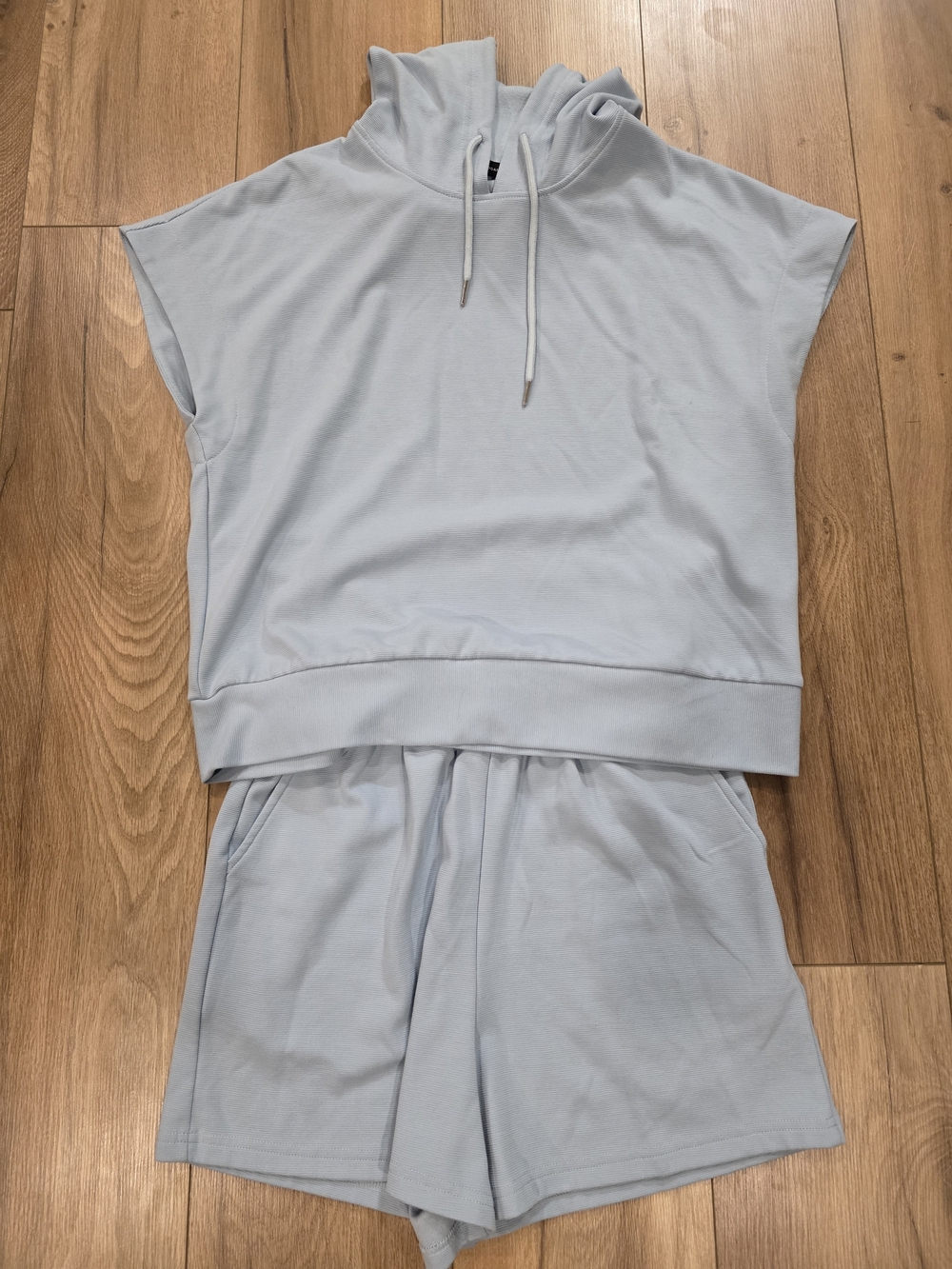 Light Blue Ribbed Set - Small